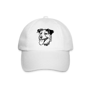Parson Russel Terrier Kopf - Baseballkappe - Weiß/Weiß - Vorne
