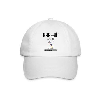 Je suis bientôt maire - Casquette classique - blanc/blanc - Devant