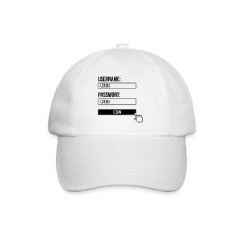 Admin Administrator Computer Science Computer - Baseball Cap - white/white - Front