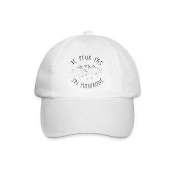 Je peux pas j'ai montagne - Casquette classique - blanc/blanc - Devant