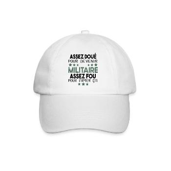 Militaire Armée Régiment Soldat Humour Cadeau - Casquette classique - blanc/blanc - Devant
