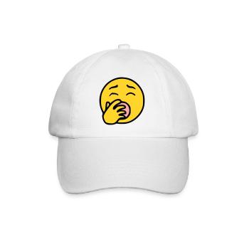 Emoji Tired Sketch Couleur - Casquette classique - blanc/blanc - Devant
