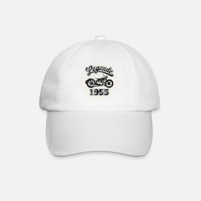 Légende de la moto 1955 RDA avec effet grunge - Casquette classique - blanc/blanc