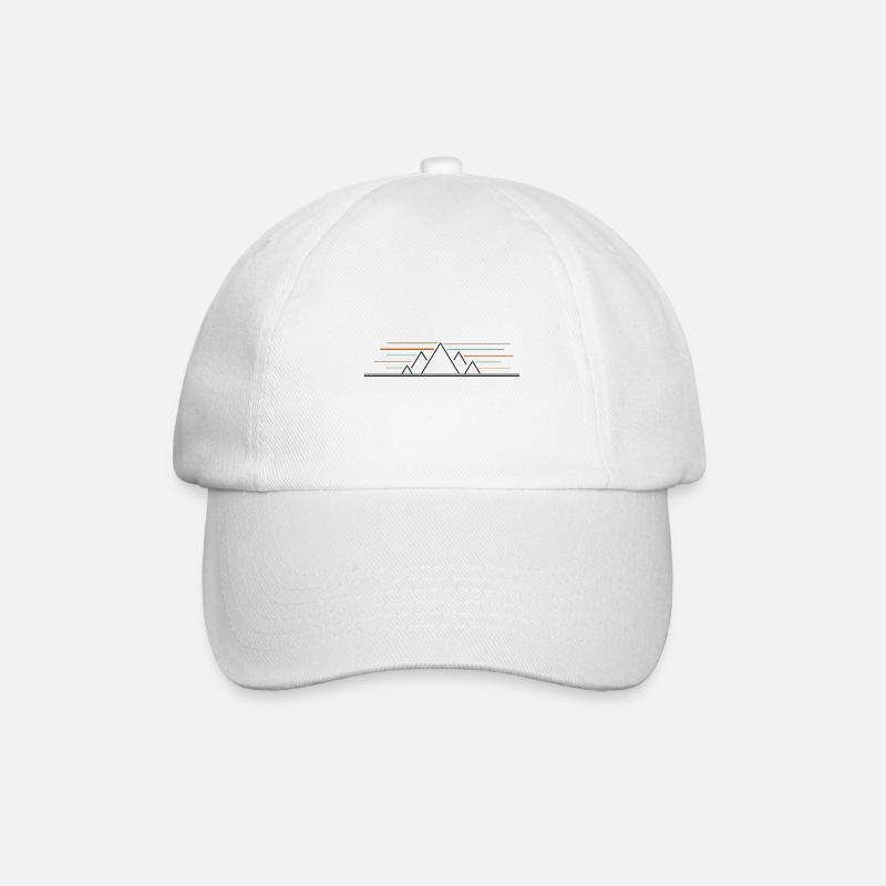Berge - Baseballkappe - Weiß/Weiß