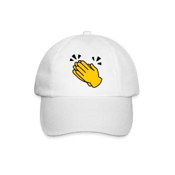 Emoji Applaudissements Sketch Couleur - Casquette classique - blanc/blanc - Devant