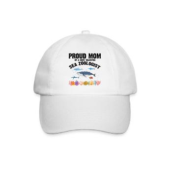 Fière Maman Océan Zooologiste Zooologie Mer - Casquette classique - blanc/blanc - Devant
