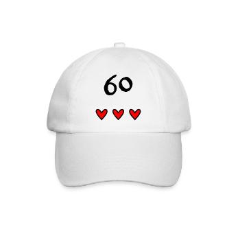 60 YEARS. 60th ANNIVERSARY. ANNIVERSARY 60 YEARS - Baseball Cap - white/white - Front