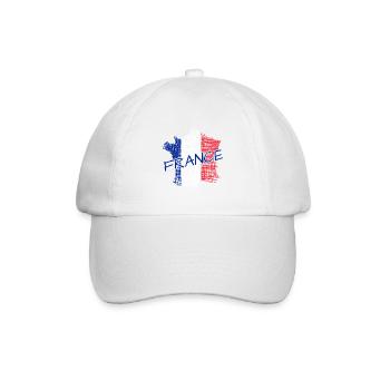 France Frankreich - Baseballkappe - Weiß/Weiß - Vorne