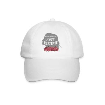 Rose Hathaway Quote "First lesson: Don't hesitate" - Baseball Cap - white/white - Front