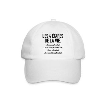 les 4 étapes de la vie - Casquette classique - blanc/blanc - Devant