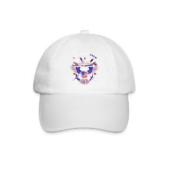 A beautiful American eagle design - Baseball Cap - white/white - Front