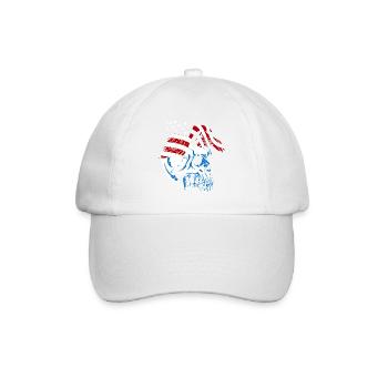 A beautiful and creepy skull design - Baseball Cap - white/white - Front