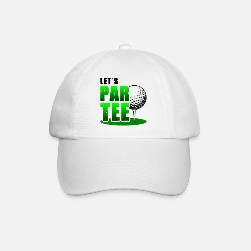 Let's Par Tee Golf Player Golfing Golf Course Golf - Baseballkappe - Weiß/Weiß