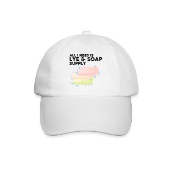 Homemade soap design for oil soap making - Baseball Cap - white/white - Front