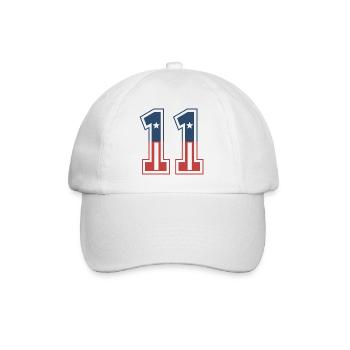 Number 11 USA - Baseball Cap - white/white - Front