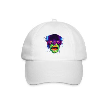 Ein Schönes und Gruseliges Zombie Design - Baseballkappe - Weiß/Weiß - Vorne
