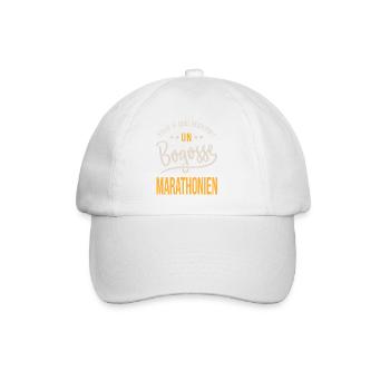 running bogosse marathonien cadeau marathon - Casquette classique - blanc/blanc - Devant