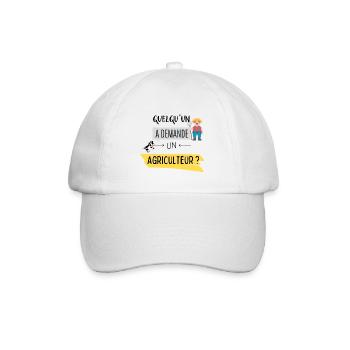 Quelqu'un a demandé un agriculteur ? - Casquette classique - blanc/blanc - Devant