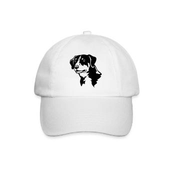 Tête de chien de montagne Entlebucher « Black Edition » - Casquette classique - blanc/blanc - Devant