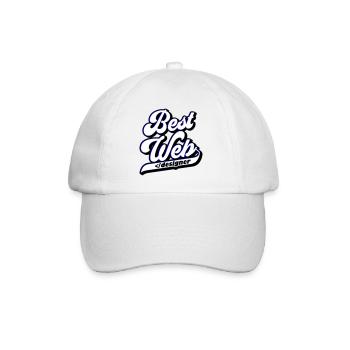 Best Web Designer | Farben änderbar - Baseballkappe - Weiß/Weiß - Vorne