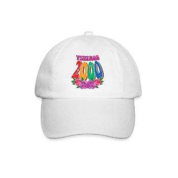Retro Flower 2000, 22 ans Cadeau de 22ème anniversaire - Casquette classique - blanc/blanc - Devant