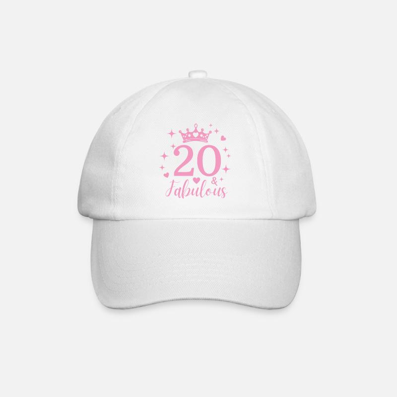 fabuleux 20. 20e anniversaire - Casquette classique - blanc/blanc