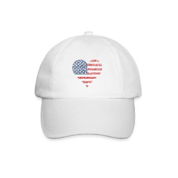 USA America - Baseballkappe - Weiß/Weiß - Vorne