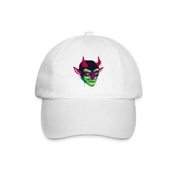 A Beautiful and Creepy Devil and Satan Design - Baseball Cap - white/white - Front