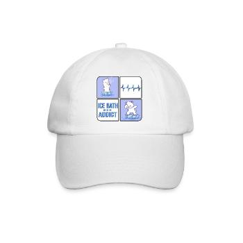 eisbader winterbader eisbär icebath addict - Casquette classique - blanc/blanc - Devant
