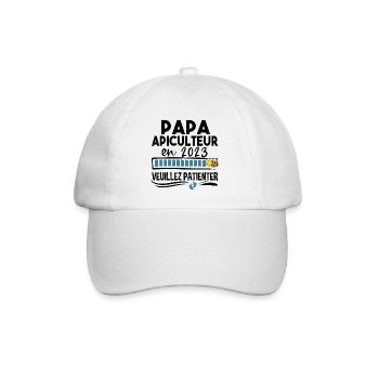 Papa 2023 Apiculteur Apiculture Cadeau Humour - Casquette classique - blanc/blanc - Devant