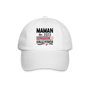 Maman Agricultrice Agriculture 2023 Naissance - Casquette classique - blanc/blanc - Devant