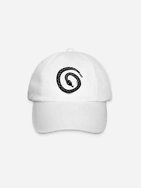 Schlange Symbol - Baseballkasket - hvid/hvid