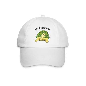 pas de stress - Baseballkappe - Weiß/Weiß - Vorne