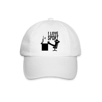 Lazy i love Sport | Raise your feet - Baseball Cap - white/white - Front