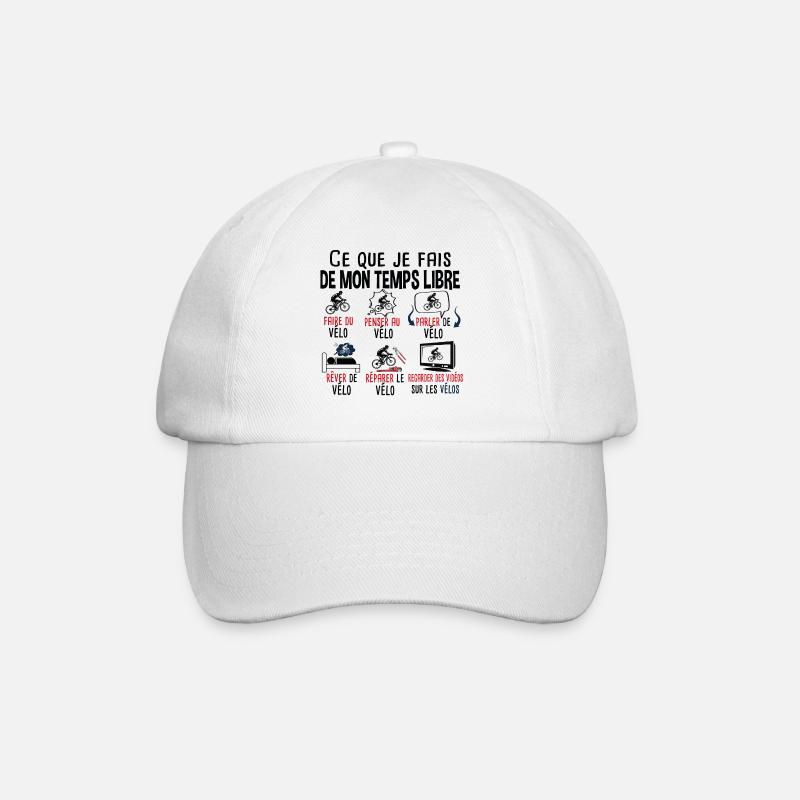 Vélo Vélos Cycliste Cyclisme Cadeau Triathlon BMX - Casquette classique - blanc/blanc