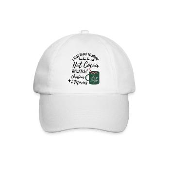 Ich will nur heißen Kakao & Weihnachtsfilm schauen - Baseballkappe - Weiß/Weiß - Vorne