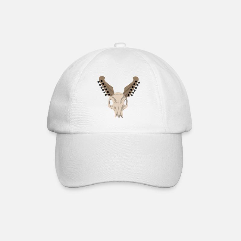 Boho Rock Head - Baseball Cap - white/white