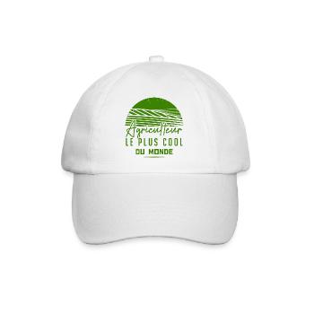 Agriculteur Le Plus Cool Du Monde - Casquette classique - blanc/blanc - Devant