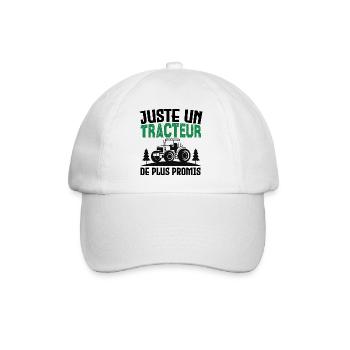 Juste un tracteur. de plus promis. agriculteur - Casquette classique - blanc/blanc - Devant