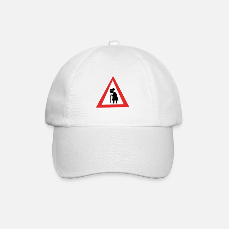 Vorsicht Alte Frau - Baseballkappe - Weiß/Weiß