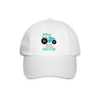 Agriculture né pour conduire un tracteur - Casquette classique - blanc/blanc - Devant