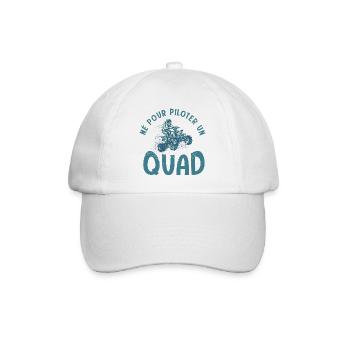 Quad né pour quad atv quad quad - Casquette classique - blanc/blanc - Devant