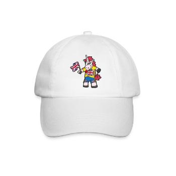 Licorne folle anglaise - Casquette classique - blanc/blanc - Devant