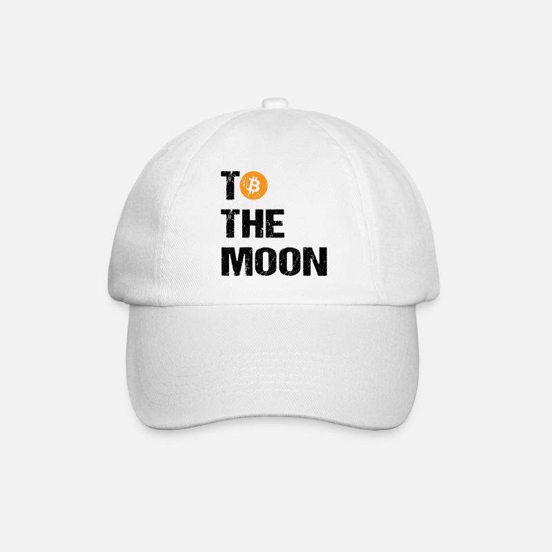 Bitcoin to the moon Bitcoin - Baseballkappe - Weiß/Weiß