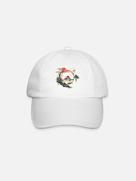 Ying und Yang Kunstwerke - Baseballkappe - Weiß/Weiß
