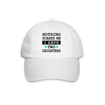 Rien ne me fait peur, j’ai deux filles - Casquette classique - blanc/blanc - Devant