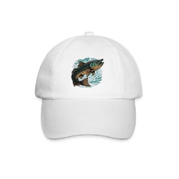 Fish Artwork - Baseball Cap - white/white - Front