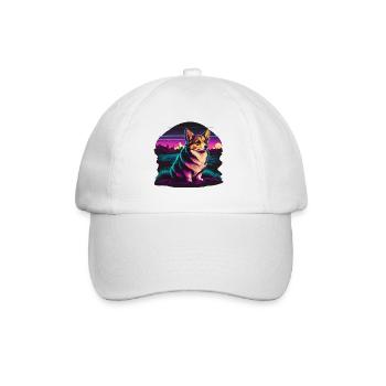 Corgi extérieur paisible - Casquette classique - blanc/blanc - Devant