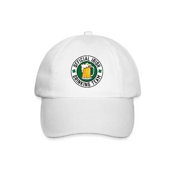 Offizielles Irish Drinking Team - Baseballkappe - Weiß/Weiß - Vorne