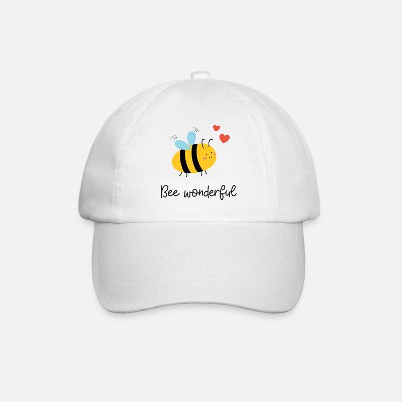 Bee wonderful - Baseballkappe - Weiß/Weiß